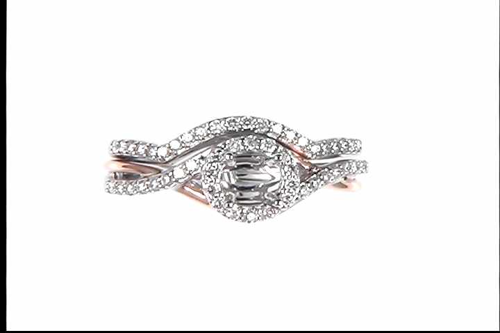 14k White And Rose Gold (Currently No Major Stone Set In Mtg) Wedding Ring