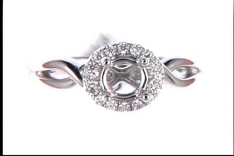 14k White Gold Diamond Mounting
