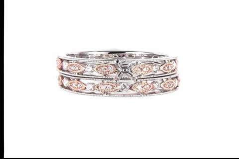 14k White And Rose Gold (no Major Stone Currently) Ring