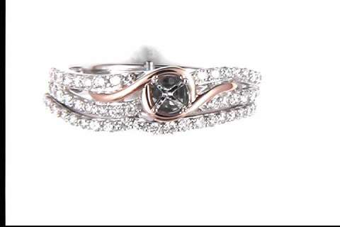 14k White and Rose Gold Diamond Mounting