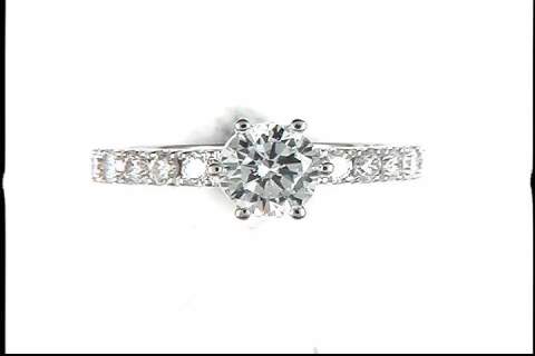 14k White Gold (no Major Stone Currently) Ring Mounting