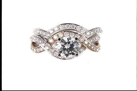 14K White and Yellow Gold Diamond Mounting