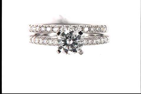 14K White Gold Diamond Mounting