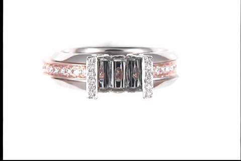 14k White and Rose Gold