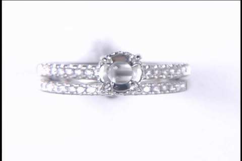 14k White Gold Wedding Set