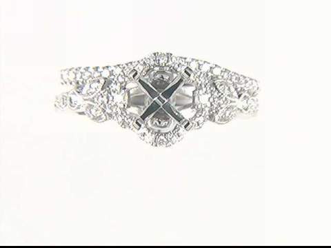 14k White Gold Diamond Mounting