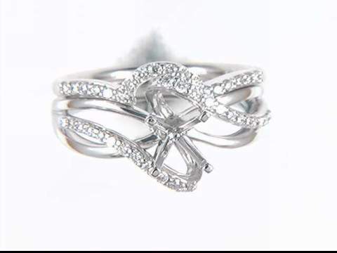 14K White Wedding Mounting