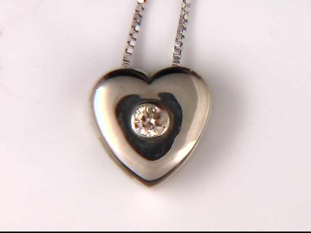 14k White Gold Lady's Diamond Pendant