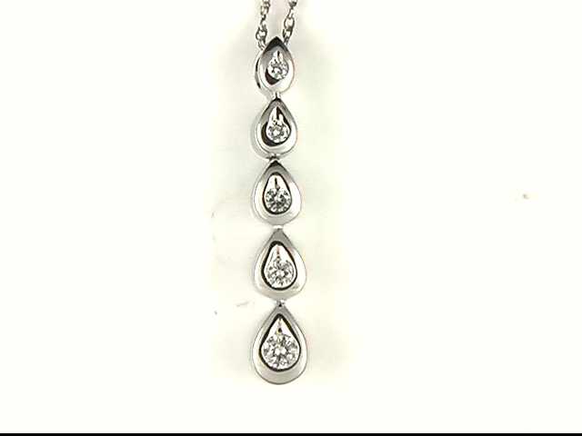 14k White Gold Lady's Diamond Pendant