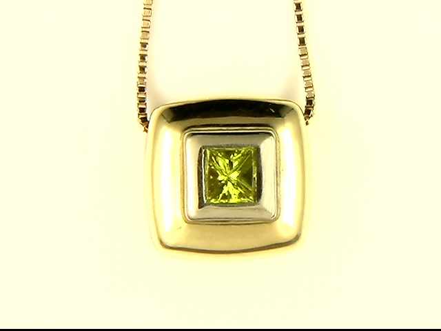 14k White And Yellow Gold Lady's Diamond Pendant