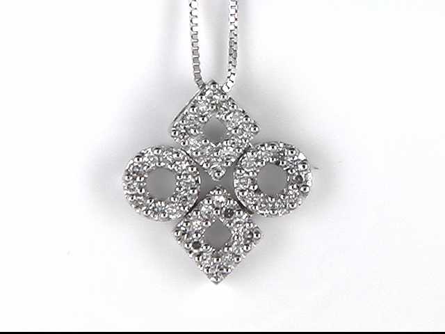 14k White Gold Lady's Diamond Pendant