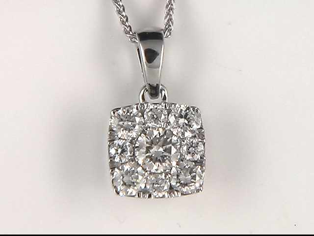 14k White Gold Lady's Diamond Pendant