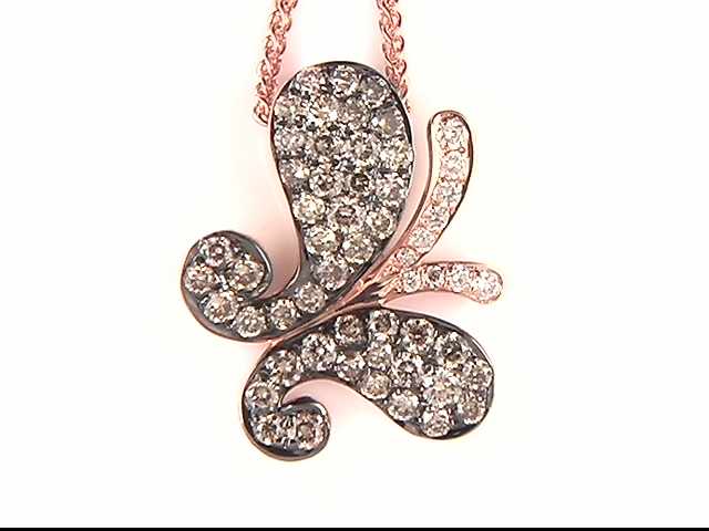 14k Rose Gold Lady's Diamond Pendant
