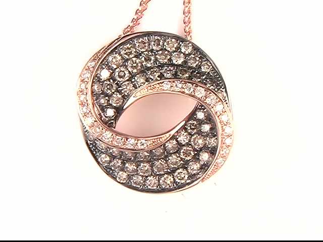 14k Rose Gold Lady's Diamond Pendant