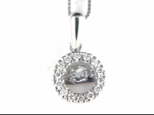 10K White Gold Rhythm of Love Pendant