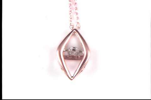 10K Rose Diamond Pendant