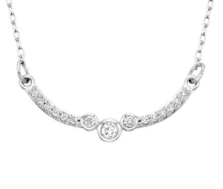 10k White Gold Diamond Pendant