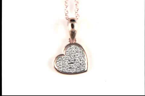 10K Rose Gold Diamond Pendant
