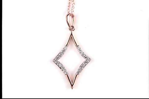 10K Rose Gold Diamond Pendant