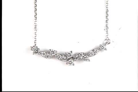 10k White Gold Diamond Pendant