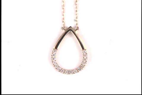 14k Yellow Gold Diamond Pendant