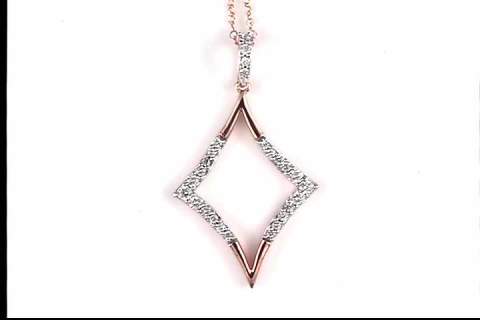 10K rose gold diamond pendant