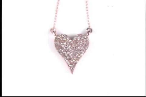 10k Rose Gold Diamond Pendant