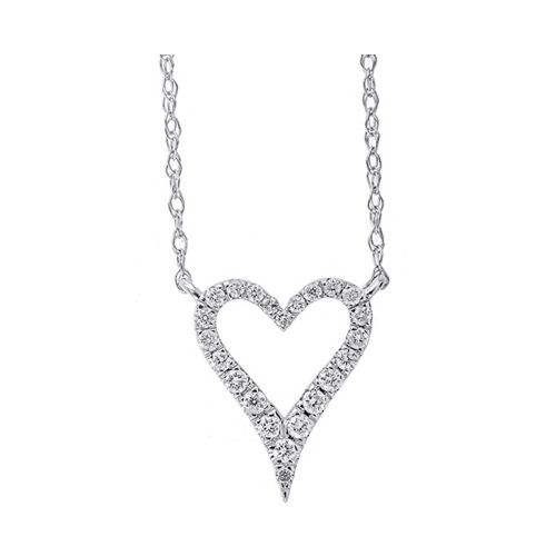 10k White Gold Diamond Pendant