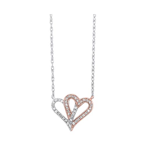 10k White and Rose Gold Pendant