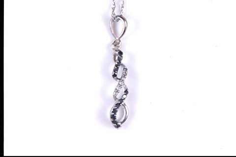 10k White Gold Diamond Pendant