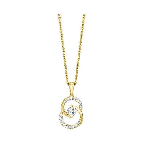 10k Yellow Gold Diamond Pendant