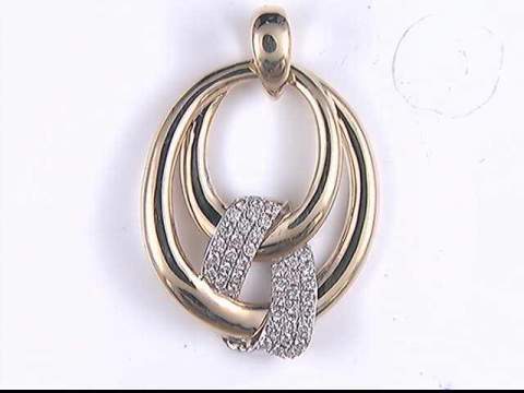 14k Yellow Gold Diamond Pendant
