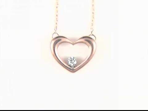 10k Rose Gold Diamond Pendant