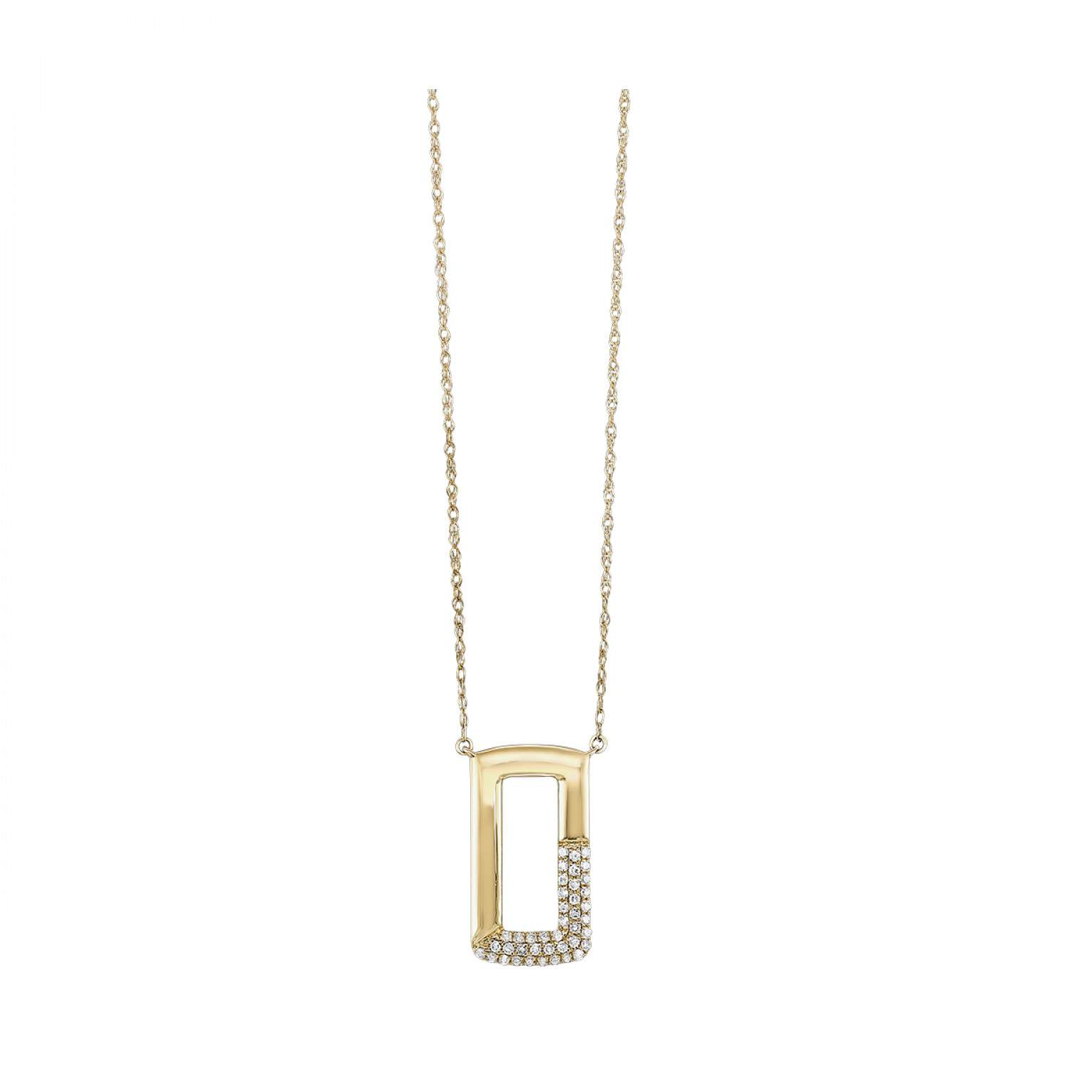 10k Yellow Gold Diamond Pendant