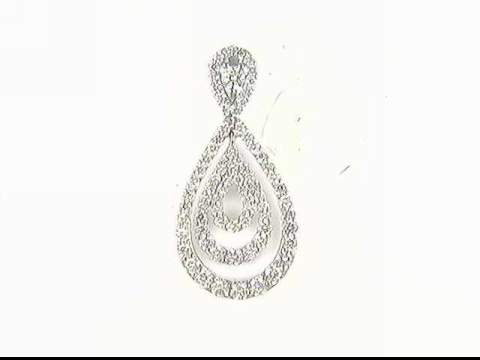 14k White Gold Diamond Pendant