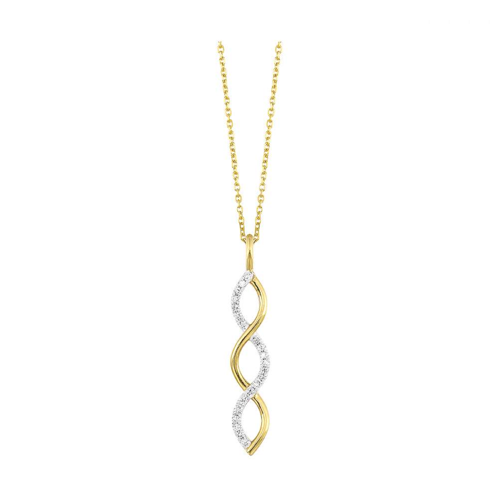 10 Yellow Diamond Twist Pendant