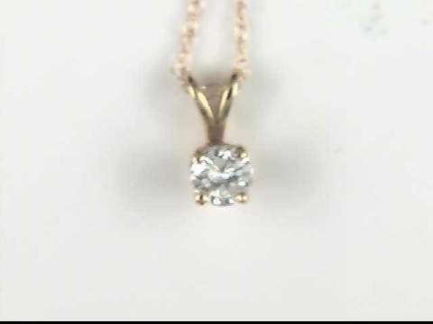 14K Yellow Diamond Pendant