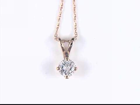 14K Yellow Diamond Pendant