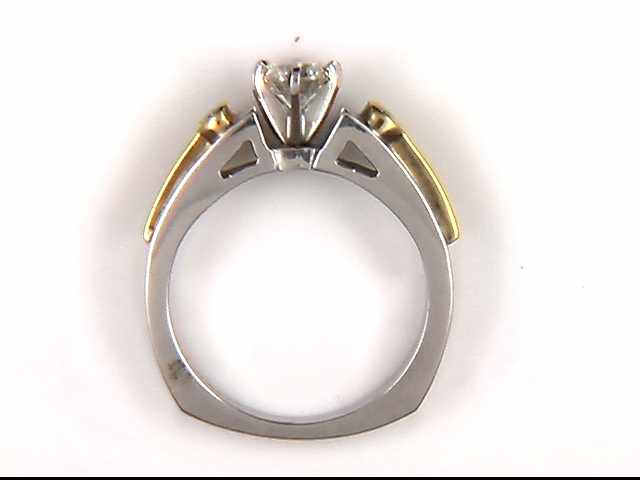 Ladies Platinum and 18k Yellow Gold Diamond Ring
