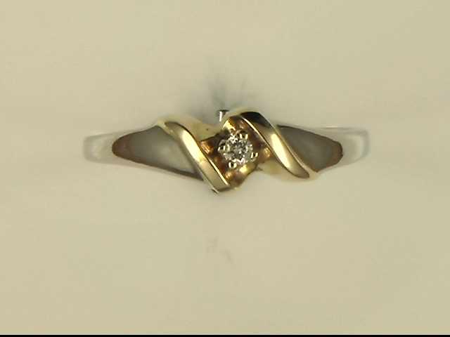 10k White And Yellow Gold Lady's Diamond Ring