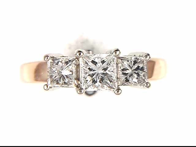 14k White And Yellow Gold Lady's Diamond Ring