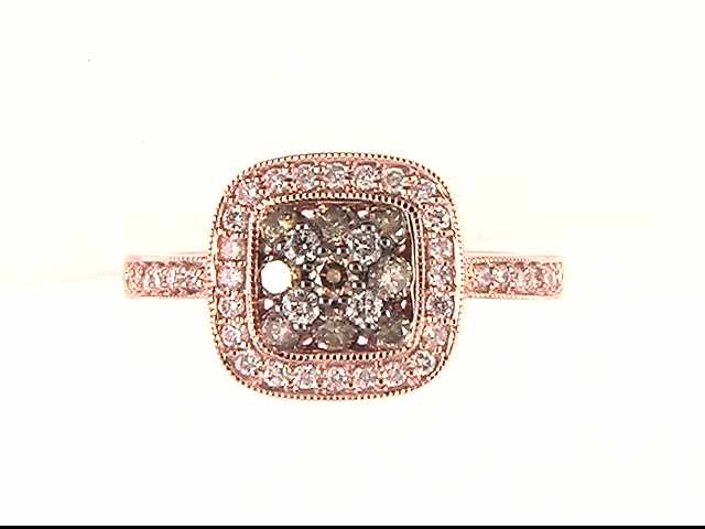 14k Rose Gold Lady's Diamond Ring