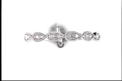10K White Diamond Ring