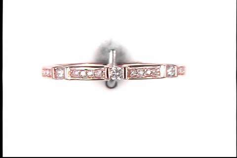 10K rose gold diamond ring
