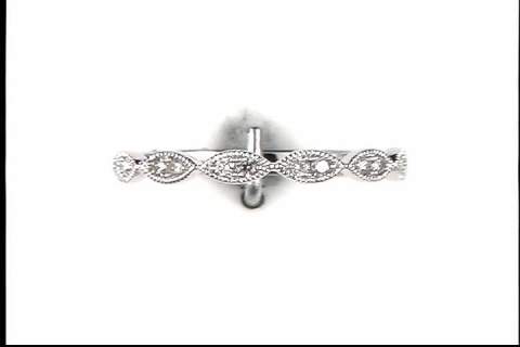 10K White Diamond Ring