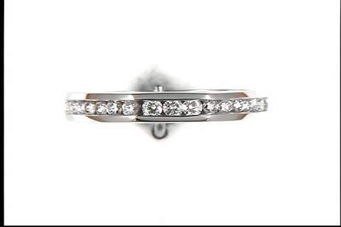14K White Diamond Ring