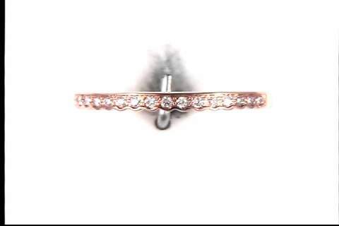 10K rose gold diamond ring