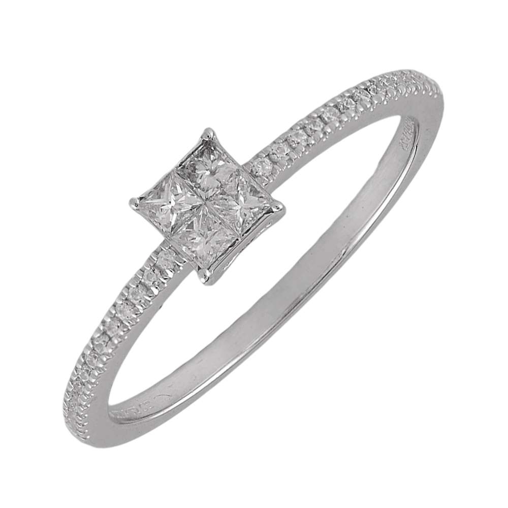 10k White Gold Diamond Ring