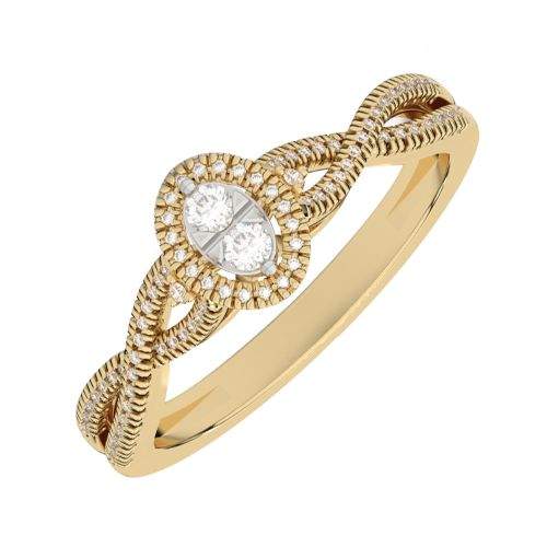 10K Yellow Diamond Ring