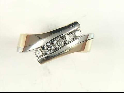 14K Yellow & White Diamond Ring